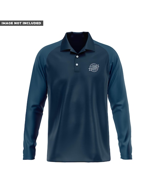 PSD long sleeve polo shirt mockup