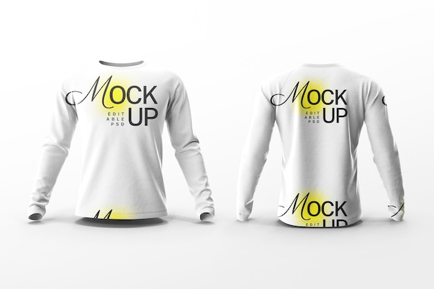 PSD long sleeve shirt mockup template psd design