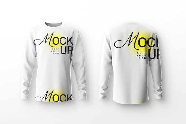 Premium PSD | Long sleeve shirt mockup template psd design