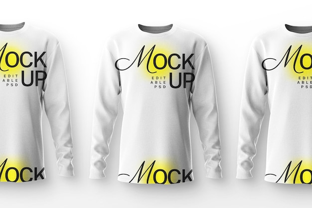 Premium PSD | Long sleeve shirt mockup template psd design