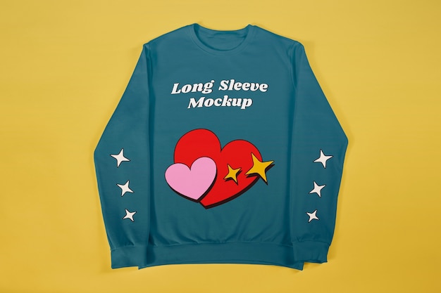 Long sleeve shirt mockup