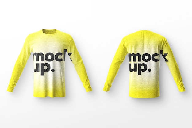 PSD long sleeve tshirt mockup template psd design