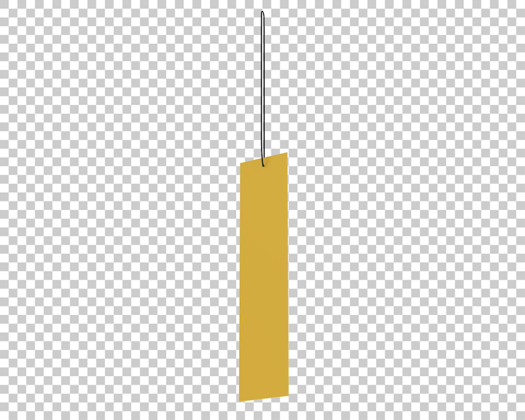 PSD long thin tag on transparent background 3d rendering illustration