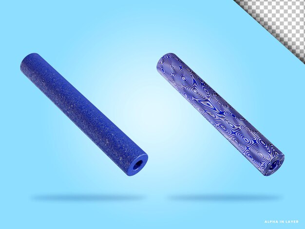 Long tube 3d render illustration isolated