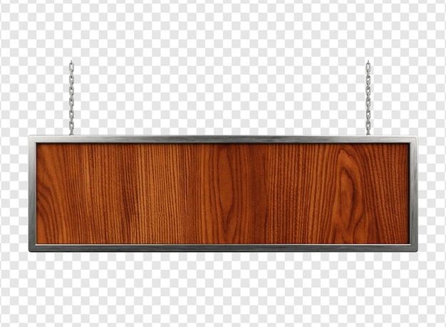 PSD lunga tavola di legno con catene