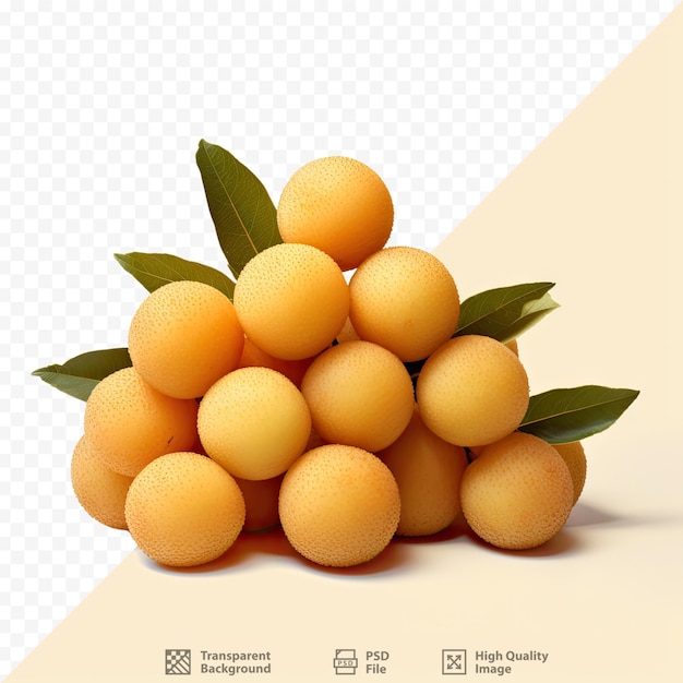 PSD longan fruits on transparent background