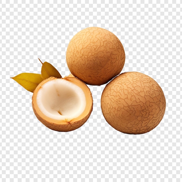 Longan isolated fruits on transparent background