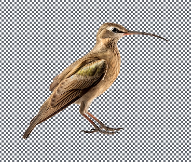 PSD longbilled hermit isolated on transparent background