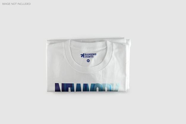 longsleeve tshirt roll with neck badge mockup
