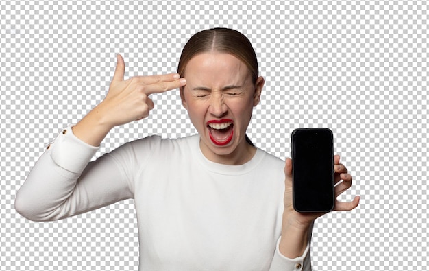 looking unhappy and stressed suicide gesture making gun sign with hand pointing to head