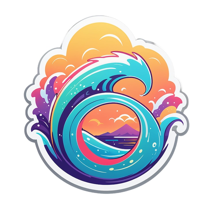 PSD loong sticker decal