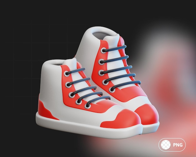 PSD lopen schoenen 3d illustratie