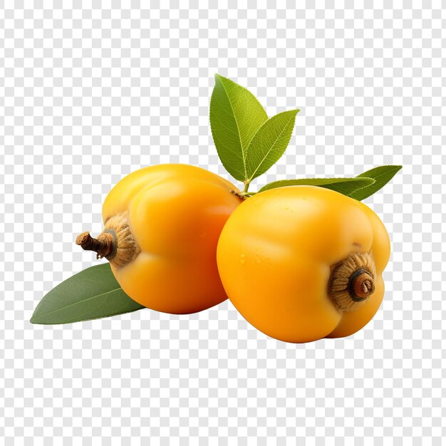 PSD loquat isolated fruits on transparent background