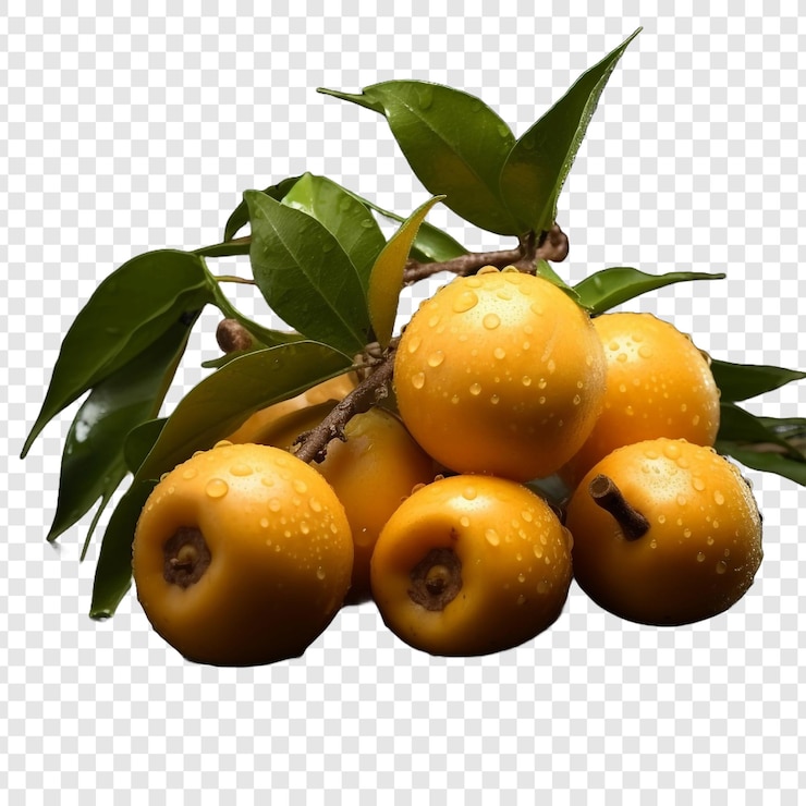 PSD loquat isolated on transparent background
