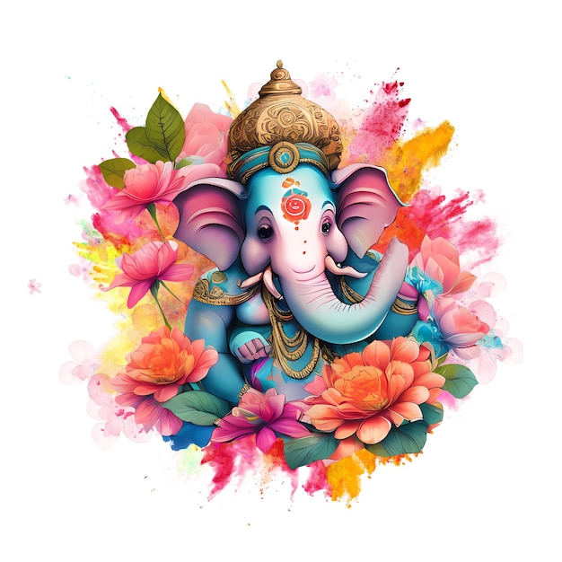 Lord ganesha gelukkig ganesh chaturthi-ontwerp