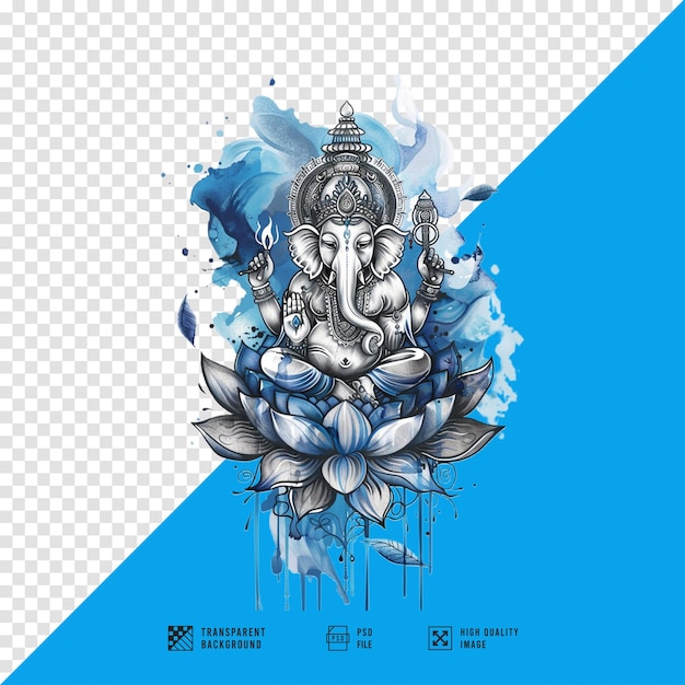 PSD lord ganesha tattoo images without background hd quality
