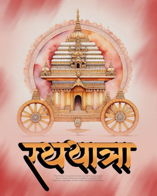 PSD lord jagannath puri rath yatra festival celebration social media post template banner