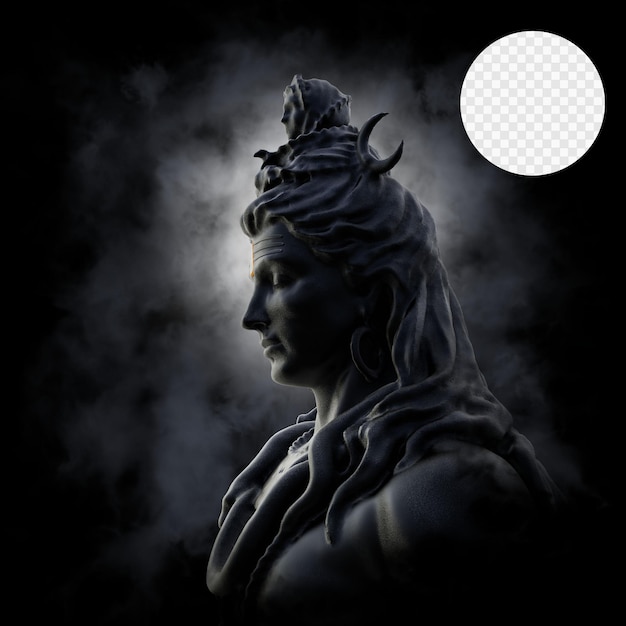 Lord Shive 3D-gjengitt bilde med transparent bakgrunn