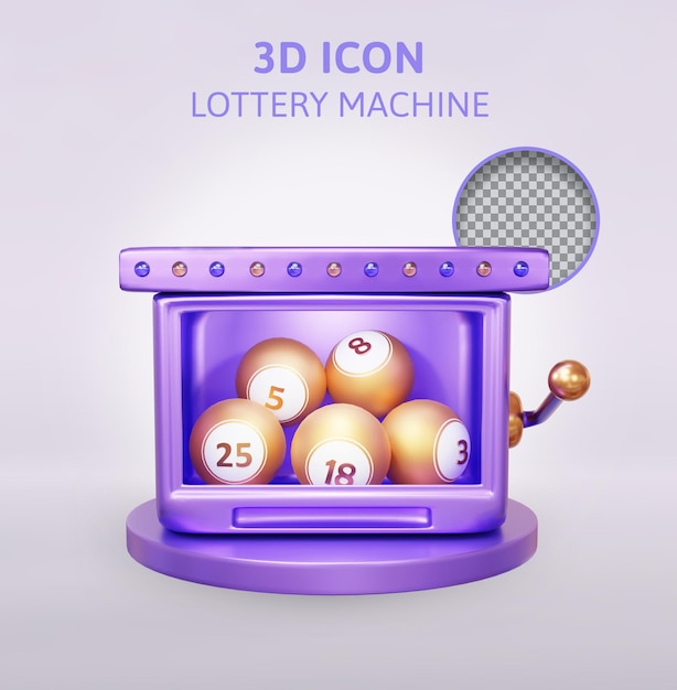 Loterij machine 3d-rendering illustratie