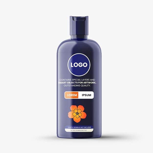 PSD lotion plastic fles mockup premium sjabloon