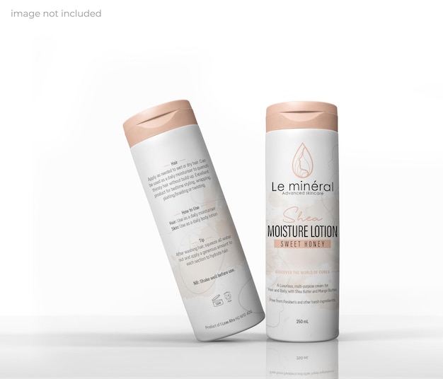 lotion and shampoo bottle mockup