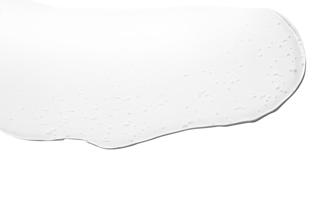 lots of flowing clear gel serum on an empty transparent background