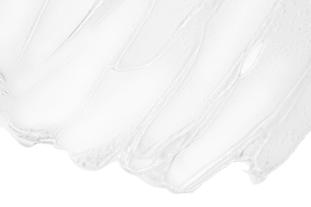 PSD lots of flowing clear gel serum on an empty transparent background