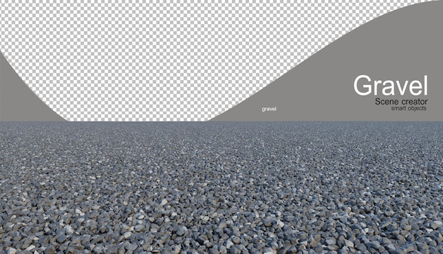 Lots of gravel in various shapes