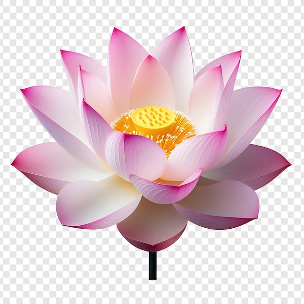 PSD lotus flower isolated on white background ai generated