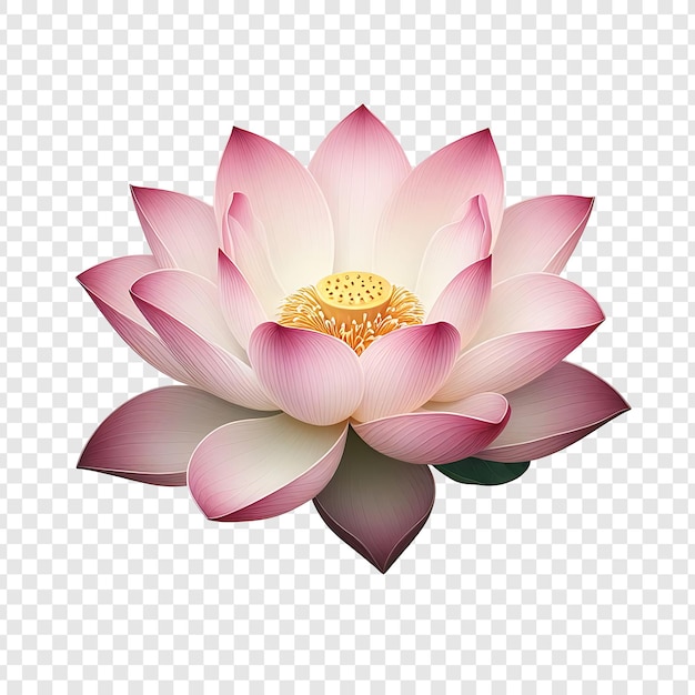 PSD fiore di loto isolato su sfondo bianco ai generato