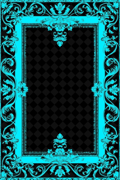 louis xiv frame border with opulent gold leaf patterns and f creative png abstract designs