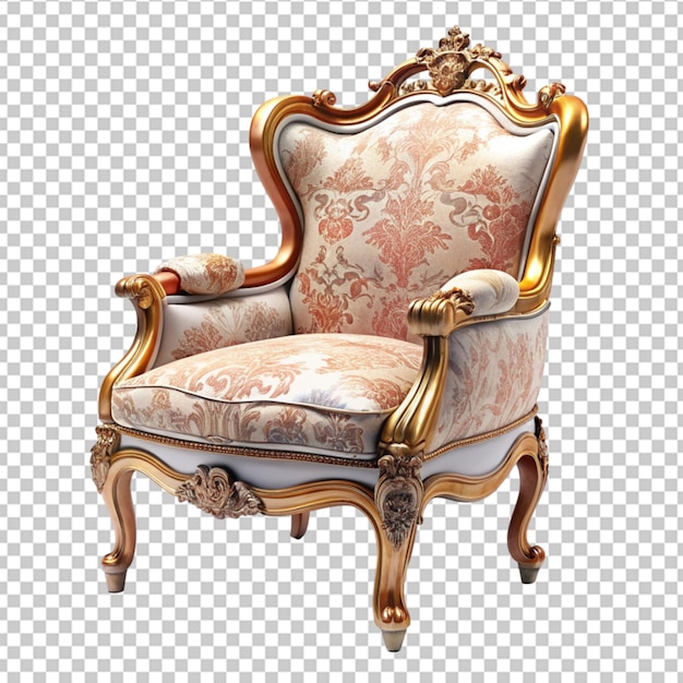 PSD louis xv style armchair with wood