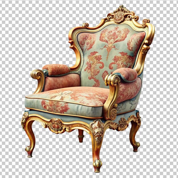 Louis xv style armchair with wood