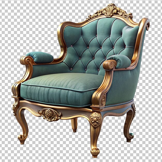 PSD louis xv style armchair with wood