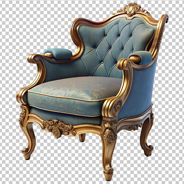 PSD louis xv style armchair with wood