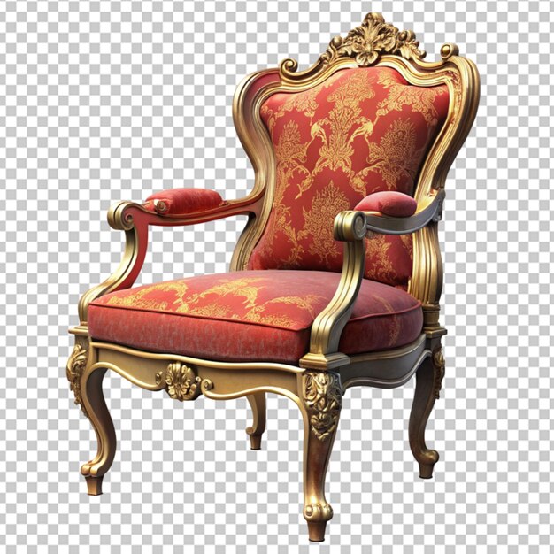 Louis xv style armchair with wood