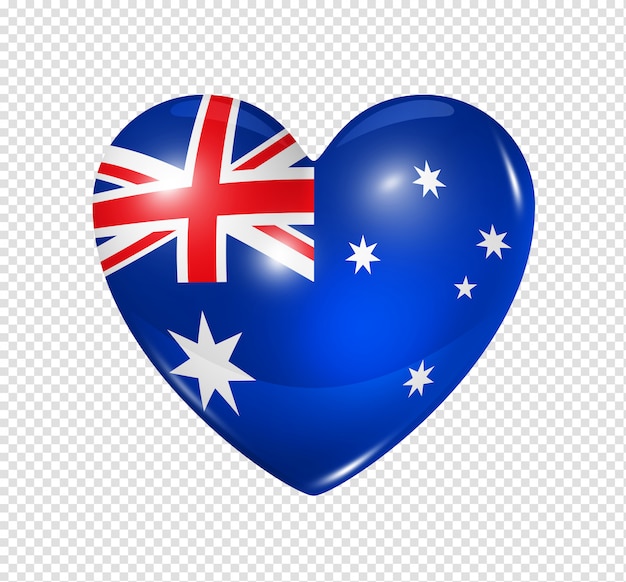 PSD love australia, heart flag icon