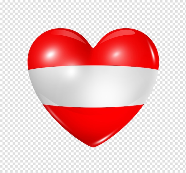 PSD love austria, heart flag symbol