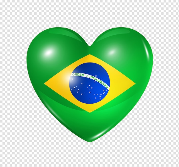 Amo il brasile, icona bandiera cuore