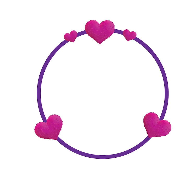 PSD love cercle frame trandparent background photo heart frame desing love png heart png