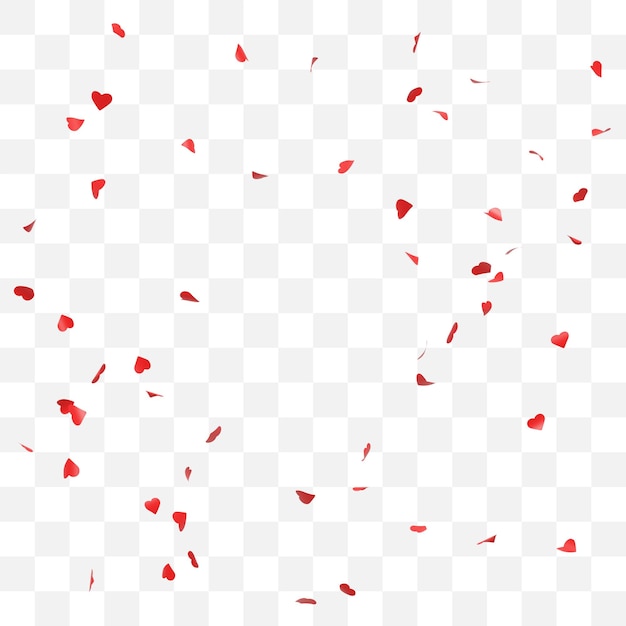 Love confetti celebration decoration transparent