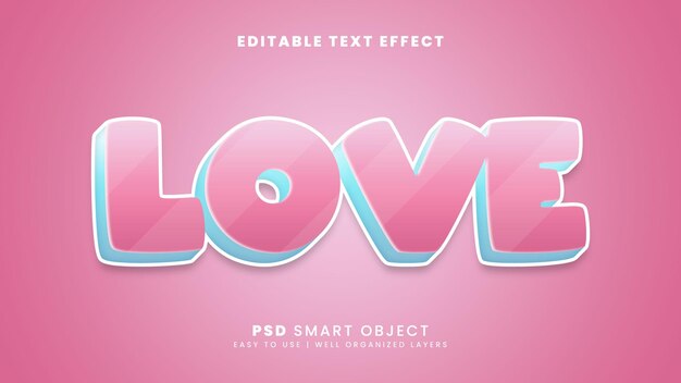 Love editable text effect