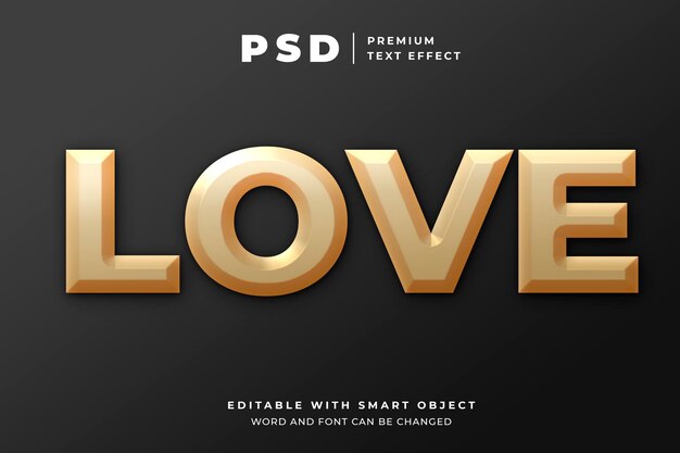 Love elegant editable text effect