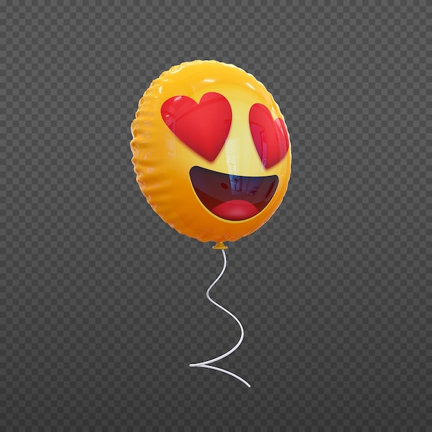 PSD amore palloncini emoji 3d