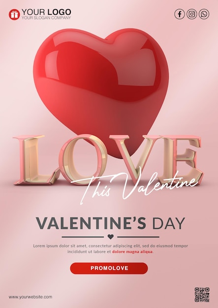 love flyer template