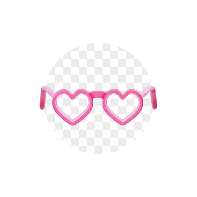 Love glasses 3d icon