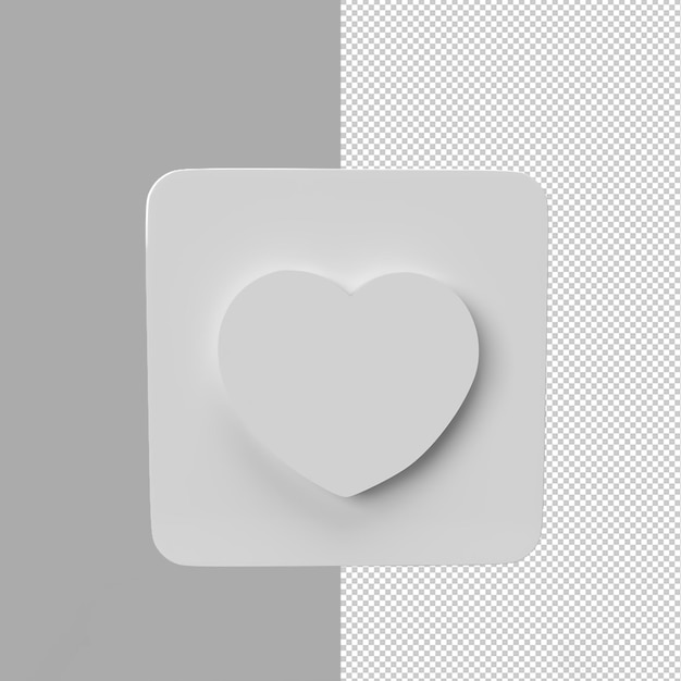 Love icon. 3d render illustration