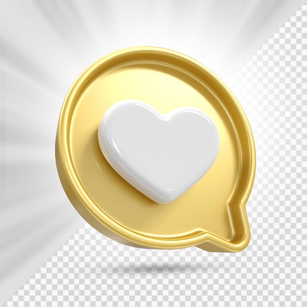 PSD love icon social media