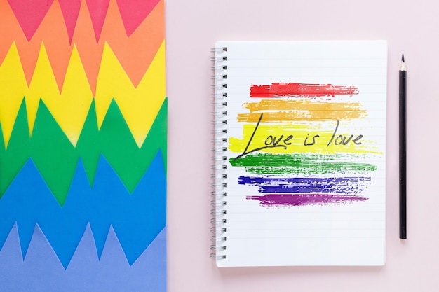 PSD love is love message for pride day