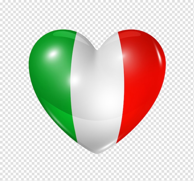 Love Italy, heart flag icon